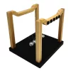 Pendul Newton decorativ Giftdeco YG130 – oțel și lemn, 15,5 x 14 x 13,5 cm