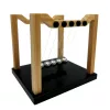 Pendul Newton decorativ Giftdeco YG130 – oțel și lemn, 15,5 x 14 x 13,5 cm