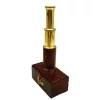 Lunetă Giftdeco HT06, alamă și lemn, lungime 7,8 cm, stil retro, vintage, nautic