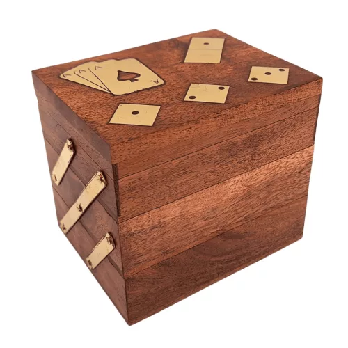 Set de jocuri 3 în 1 Giftdeco DNU-101 – cărți, zaruri și domino