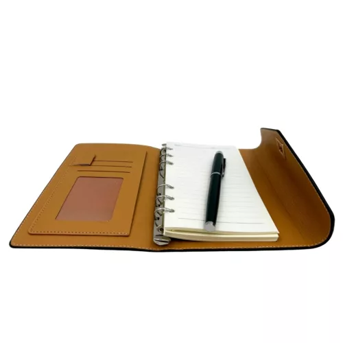 Jurnal Giftdeco EE8, piele, 22,5 x 21 cm, stil modern, clasic