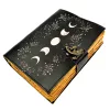 Jurnal Giftdeco H080, piele de capra și metal, 18 x 13 cm, stil retro, vintage