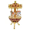 Cutie muzicală carusel Giftdeco MX-014 – cai rotativi, 7 x 7 x 14 cm