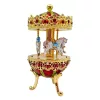 Cutie muzicală carusel Giftdeco MX-014 – cai rotativi, 7 x 7 x 14 cm