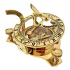 Busolă Giftdeco SD14K, alamă și sticlă, 7,5 cm x 7,5 cm x 3 cm, stil retro, vintage, clasic