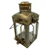 Lampă decorativă Giftdeco LT608 tip felinar marin, oțel și sticlă, 24 cm, finisaj alamă antichizată