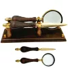 Set lupa si cutit de hartie Giftdeco MG546, lemn si metal
