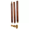 Baston pliabil Giftdeco DNU-WS-006, lemn și mâner din alamă, maro și auriu, 96 cm