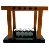 Pendul Newton decorativ Giftdeco YG1300F, metal și lemn, 19 x 15 x 15,5 cm, stil modern, clasic