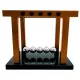 Pendul Newton decorativ Giftdeco YG1300F, metal și lemn, 19 x 15 x 15,5 cm, stil modern, clasic