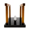 Pendul Newton decorativ Giftdeco YG1300F, metal și lemn, 19 x 15 x 15,5 cm, stil modern, clasic