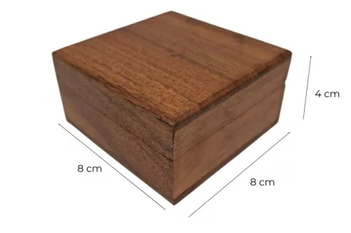 Cutie cadou Giftdeco, lemn, 8 x 8 x 4 cm