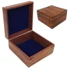 Cutie cadou Giftdeco NSHBOX din lemn cu interior bleumarin, 20 x 20 x 11 cm
