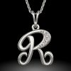 Colier din argint cu pandantiv Initiala R