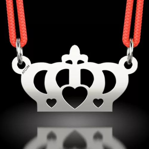 Pandantiv din argint model Coronita cu inimioara