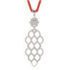Pandantiv din argint cu snur rosu model 62
