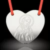 Pandantiv din argint cu snur model Inimioara ortodoxa 1