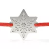 Bratara din argint cu snur model Fulg de diamant