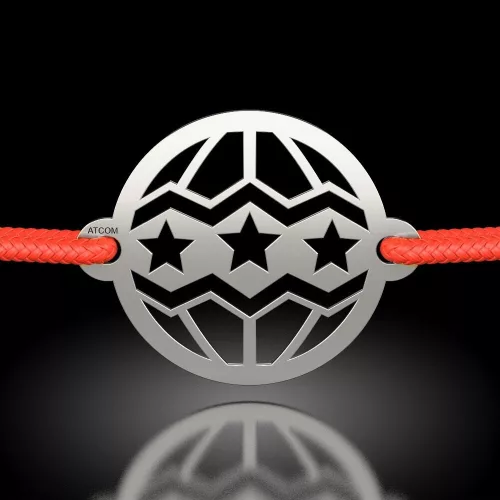 Bratara din argint cu snur model Globulet zglobiu