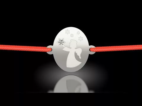 Bratara din argint cu snur model Ingerul Vestitor