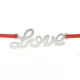 Bratara din argint cu snur rosu model True Love