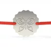 Bratara din argint cu snur rosu model Butterfly efect