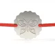 Bratara din argint cu snur rosu model Butterfly efect