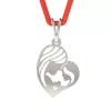 Pandantiv din argint cu snur model Mama si Fiica