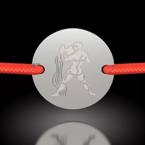 Bratara din argint cu snur rosu model Varsator