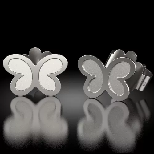 Cercei din argint model Butterfly