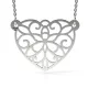 Lantisor cu pandantiv din argint model Inima dantelata