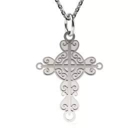 Lantisor cu pandantiv din argint model Cruce crestina