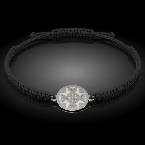 Bratara din argint cu snur model Ortodox 11