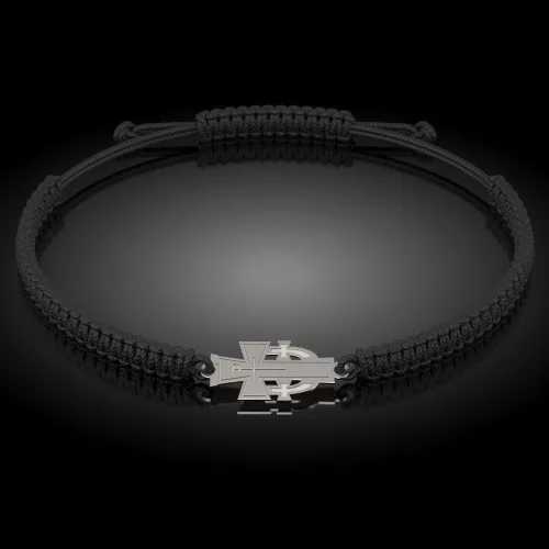 Bratara din argint cu snur model Ortodox 07