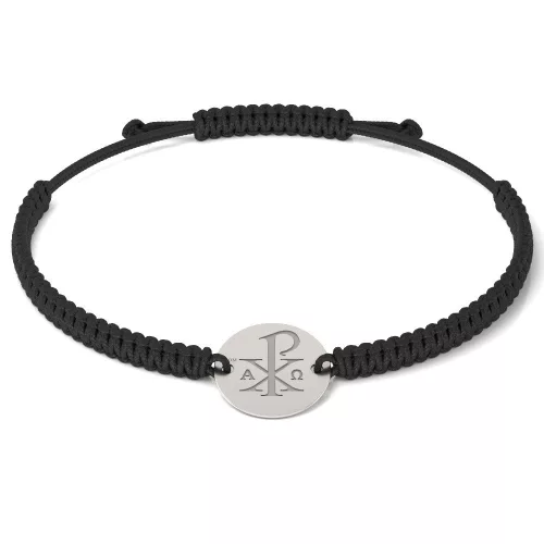 Bratara din argint cu snur model Ortodox 09