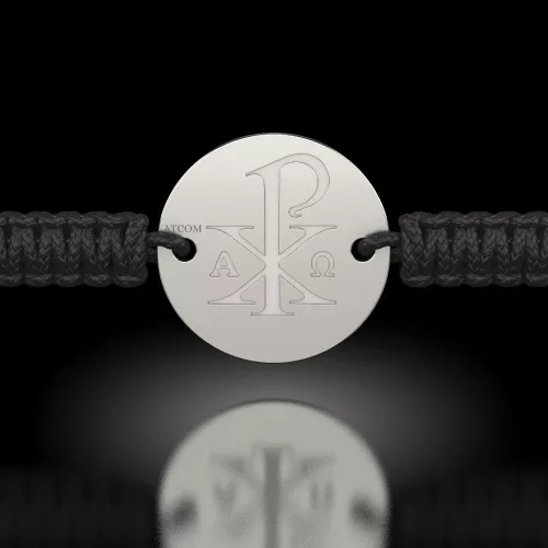 Bratara din argint cu snur model Ortodox 09