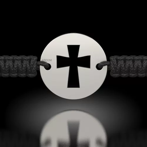 Bratara din argint cu snur model Ortodox 16