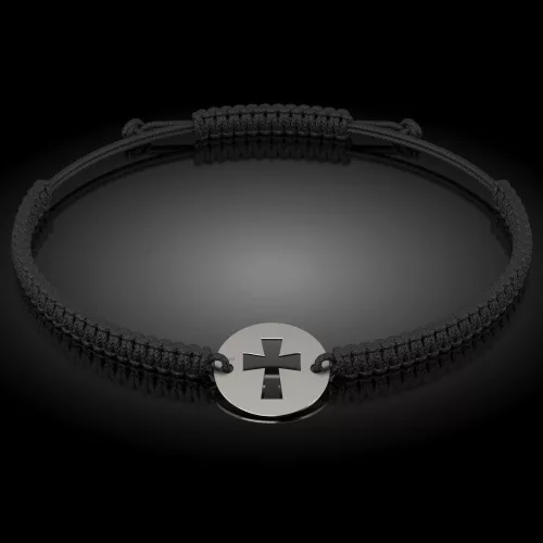 Bratara din argint cu snur model Ortodox 16