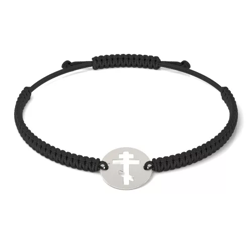 Bratara din argint cu snur model Ortodox 17