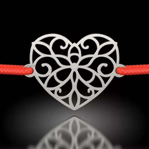 Bratara din argint model Inima dantelata