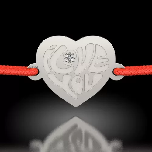 Bratara din argint model I love diamond