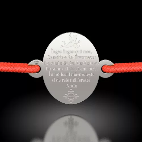 Bratara din argint cu snur model Inger Ingeras