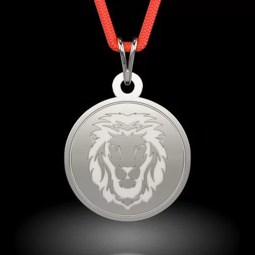 Pandantiv din argint cu snur model Leu
