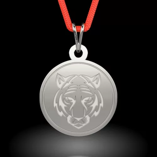 Pandantiv din argint cu snur model Tigru