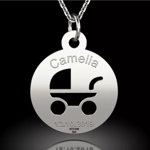 Lantisor cu pandantiv din argint model Bambino