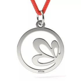 Pandantiv din argint cu snur model Floare de lotus
