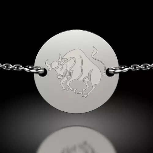 Bratara cu lantisor din argint model Taur