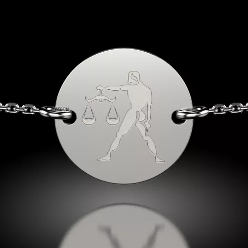 Bratara cu lantisor din argint model Balanta