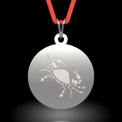 Pandantiv din argint cu snur model Rac