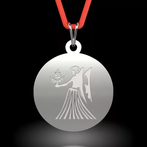 Pandantiv din argint cu snur model Fecioara